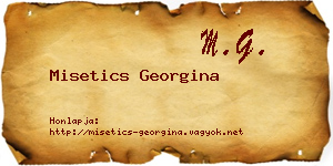 Misetics Georgina névjegykártya